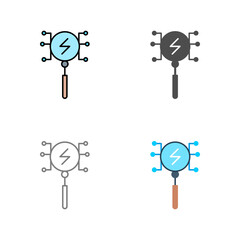 Unique Intelligent Search Vector Icon