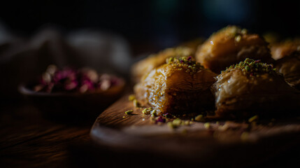 Homemade baklava afters styled with natural igniter for indulgent treats