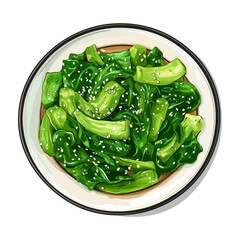 stir-fried asian vegetables,vector