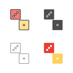 Unique Dice Vector Icon