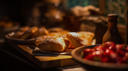 Homemade pastries in a cozy kitchen display, ready for afters lunacy