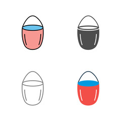 Unique Water Bucket Vector Icon