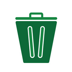 trash bin icon. recycling symbol. sustainability. reuse web icon, eco-friendly, used goods, green energy. Solid design style