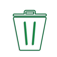 trash bin icon. recycling symbol. sustainability. reuse web icon, eco-friendly, used goods, green energy. Mixed design style