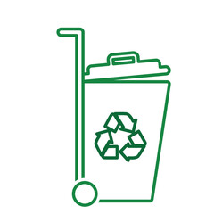trash bin icon. recycling symbol. sustainability. reuse web icon, eco-friendly, used goods, green energy. Line design style