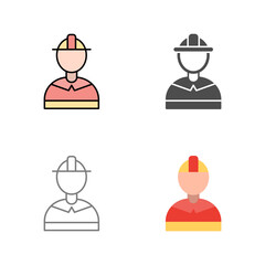 Unique Firefighter Vector Icon