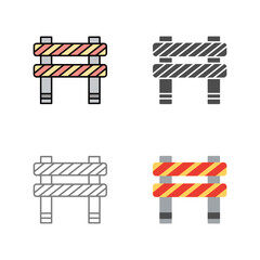 Unique Barrier Vector Icon
