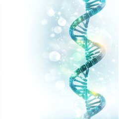 Dynamic dna helix visualization laboratory setting digital art scientific environment close-up perspective biological concepts