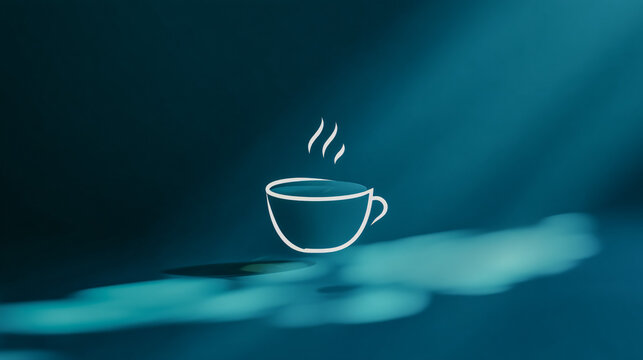 Icon of a java cup, simple and modern