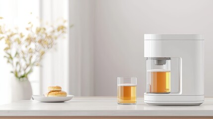 Fototapeta premium Two glasses of refreshing iced tea, a cool and delicious summer beverage refreshing
