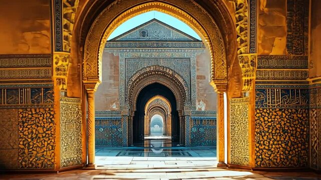 Golden Arches: A Journey Through Ornate Islamic Architecture
