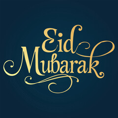 Eid mubarak typography letter calligraphy design 