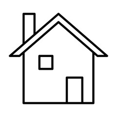 家の線画アイコン、不動産やWEBのホームアイコン