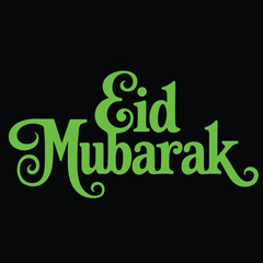 Eid mubarak typography letter calligraphy design 