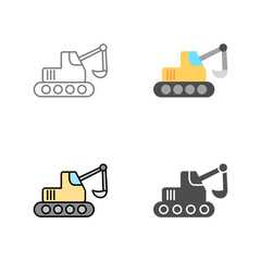 Escavator Vector Icon
