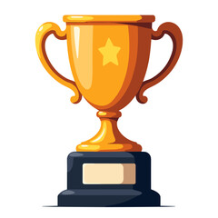Virtual trophy illustration symbolizing achievement in education, progress