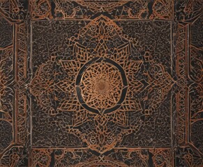 Flat outline Moroccan pattern with geometric details  , modern, shapes, trendy