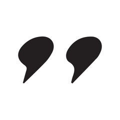 Quotes icon vector. Quotemarks outline, speech marks, inverted commas or talking marks collection. Talk bubble speech icon. vector illustration eps 10.