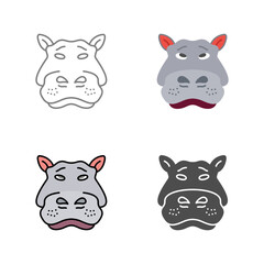 Hippo Vector Icon