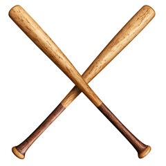 crossed baseball bats isolated transparent background