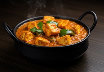 Delicious Indian Paneer Tikka Masala Dish Spicy Food Cuisine Restaurant Aroma Eat Hot Meal Bowl