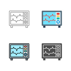 Heart Rate Monitor Vector Icon