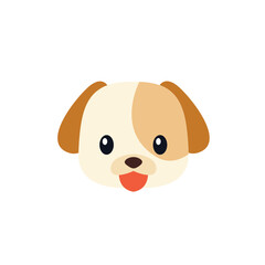 puppy face dog emoji funny cute illustration animal vector symbol sign icon