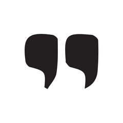 Vector black quote icon.quote mark collection. black sign isolated on white background. Vector illustration eps 10.