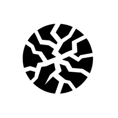 Cracked Circle Logo Design, Black & White Abstract Concept