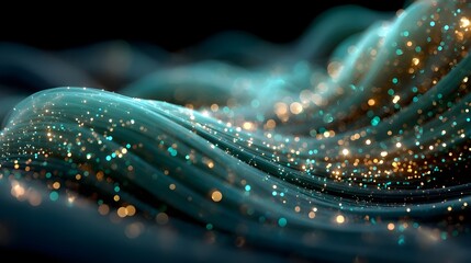 Lustrous Blue and Silver Molecular Structures in Macro View – Futuristic Science Composition for Innovative Tech Branding