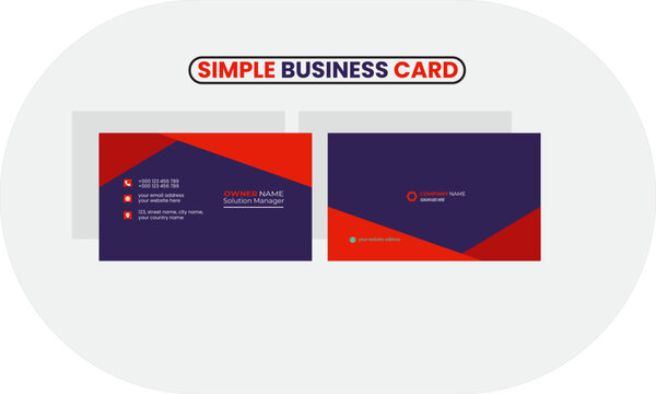 Simple Minimalist Business Card Design - Clean & Professional Design