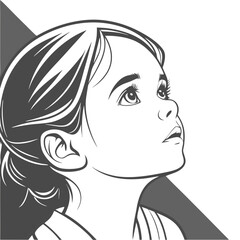 girl face vactor and icon