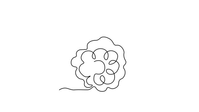 abstract berry raspberry, Self drawing animation one continuous line draw, logo