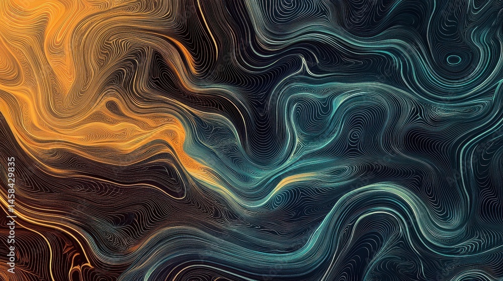Poster swirling color symphony: abstract depiction of swirling hues, a mesmerizing dance of vibrant color a