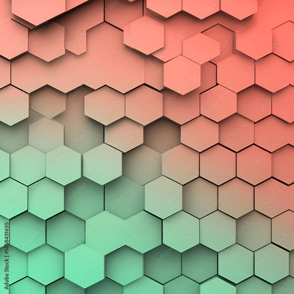 Aufkleber creating minimalist hexagonal backgrounds digital design graphic art modern aesthetics abstract conc