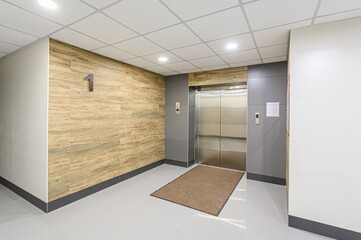 interior apartment public place, house entrance. doors, walls, staircase corridors