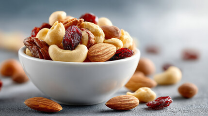 A bowl of mixed nuts, generative AI