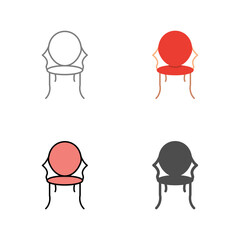Ancient Chair Vector Icon