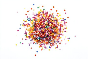 Colorfull sprinkles isolated on white background