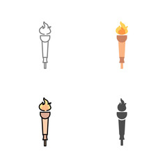 Museum Torch Vector Icon