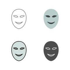 Ancient Face Mask Vector Icon