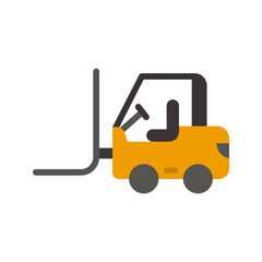 Forklift icon vector image. Suitable for mobile apps, web apps and print media.