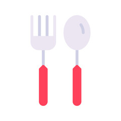 Fork and Spoon icon vector image. Suitable for mobile apps, web apps and print media.
