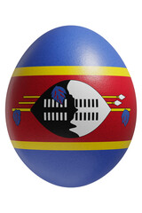 Rendered easter egg with a flag of Swaziland on the surface.