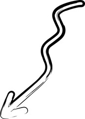 Hand drawn arrows brush. Design element