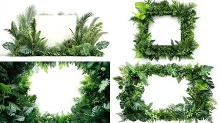Tropical foliage frames