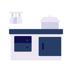 Kitchen icon vector image. Suitable for mobile apps, web apps and print media.