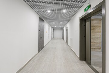 interior apartment public place, house entrance. doors, walls, staircase corridors