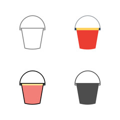 Water Bucket Vector Icon