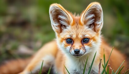 Adorable Baby Fox Close-up